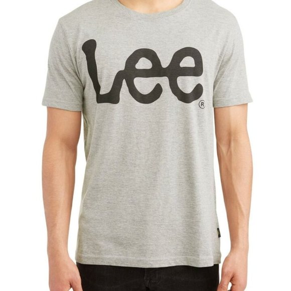 Lee Size M Men's Short Sleeve Logo Graphic Crew Neck T-Shirt 100% Cotton New - Picture 1 of 4